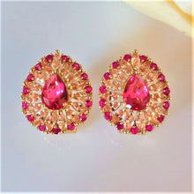Load image into Gallery viewer, Ruby & Citrine Studs