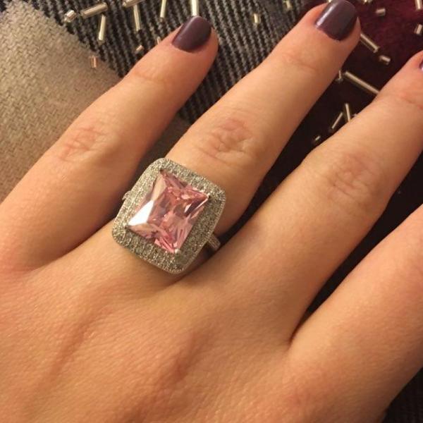 Big hot sale pink ring