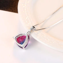 Load image into Gallery viewer, Sterling Silver Rainbow Fire Mystic Topaz Necklace - Enumu