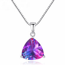 Load image into Gallery viewer, Sterling Silver Rainbow Fire Mystic Topaz Necklace - Enumu
