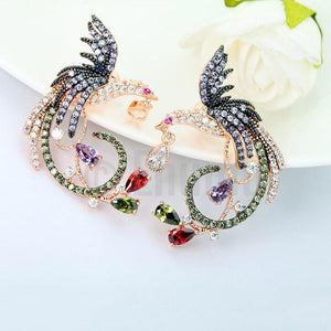 Designer Bird Super Big Stud Earrings - Enumu