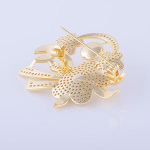 YGP Pearl Flower Brooch or Saree Pin - Enumu