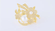 Load image into Gallery viewer, YGP Pearl Flower Brooch or Saree Pin - Enumu