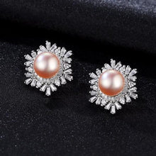 Load image into Gallery viewer, Pure 92.5 Sterling Silver Natural Pearl Studs - Enumu