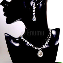 Load image into Gallery viewer, Diamond Necklace with Earrings Set - Enumu