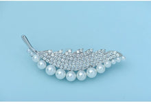 Load image into Gallery viewer, Pearl Leaf Brooch or Saree Pin - Enumu