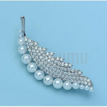 Load image into Gallery viewer, Pearl Leaf Brooch or Saree Pin - Enumu