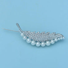 Load image into Gallery viewer, Pearl Leaf Brooch or Saree Pin - Enumu