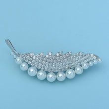 Load image into Gallery viewer, Pearl Leaf Brooch or Saree Pin - Enumu