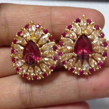 Load image into Gallery viewer, Simple Ruby Studs - Enumu