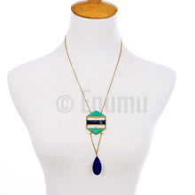 Load image into Gallery viewer, Green and Blue Necklace - Enumu