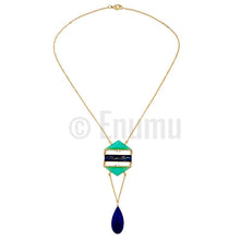 Load image into Gallery viewer, Green and Blue Necklace - Enumu