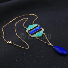 Load image into Gallery viewer, Green and Blue Necklace - Enumu