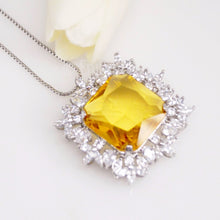 Load image into Gallery viewer, Big Citrine Pendant with Chain - Enumu