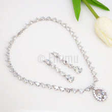 Load image into Gallery viewer, Diamond Necklace with Earrings Set - Enumu