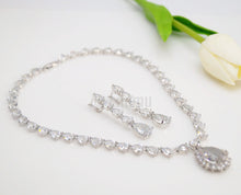Load image into Gallery viewer, Diamond Necklace with Earrings Set - Enumu