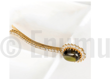 Load image into Gallery viewer, Uncut Peridot and CZ Hair Clip - Enumu