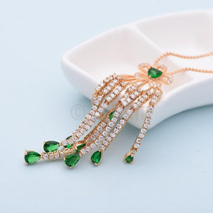 Super Big Emerald Pendant with Chain - Enumu