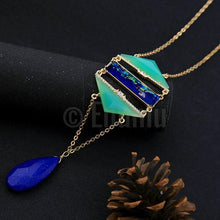 Load image into Gallery viewer, Green and Blue Necklace - Enumu