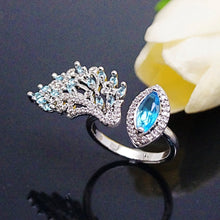 Load image into Gallery viewer, Aquamarine Adjustable Ring - Enumu