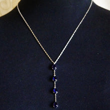 Load image into Gallery viewer, Blue Sapphire Long Pendant with Chain - Enumu