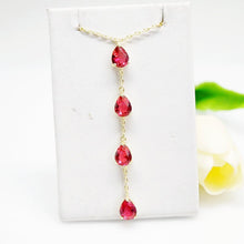 Load image into Gallery viewer, Ruby Long Pendant with Chain - Enumu