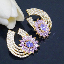 Load image into Gallery viewer, YGP Super Big Tourmaline CZ Flower  Studs - Enumu