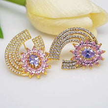 Load image into Gallery viewer, YGP Super Big Tourmaline CZ Flower  Studs - Enumu
