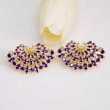 Load image into Gallery viewer, Huge Amethyst Studs - Enumu