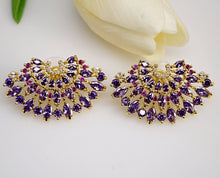 Load image into Gallery viewer, Huge Amethyst Studs - Enumu