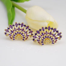 Load image into Gallery viewer, Huge Amethyst Studs - Enumu