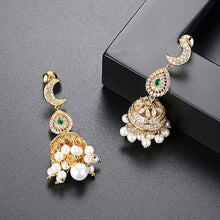 Load image into Gallery viewer, Long Dangle Festive CZ Jhumki / Jhumka - Enumu