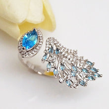 Load image into Gallery viewer, Aquamarine Adjustable Ring - Enumu
