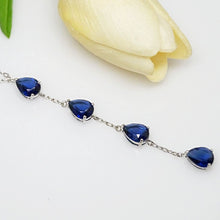 Load image into Gallery viewer, Blue Sapphire Long Pendant with Chain - Enumu