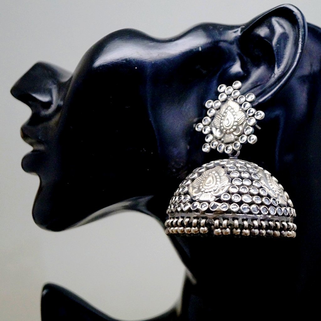 Pure silver jhumkas online top