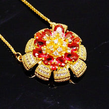 Load image into Gallery viewer, Huge Ruby Flower Pendant - Enumu