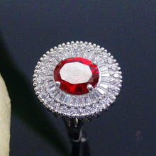 Load image into Gallery viewer, Super Big Ruby and CZ Ring - Enumu