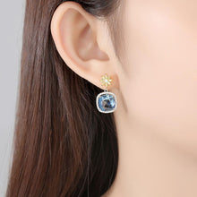 Load image into Gallery viewer, Two Shade Rainbow Stone Dangle Earrings - Enumu