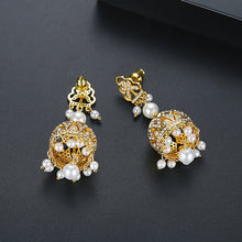 Load image into Gallery viewer, YGP Zircon Pearl Jhumka /Jhumki Earrings - Enumu