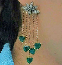 Load image into Gallery viewer, Super Long Lotus Swiss Zircon Dangle Earrings - Enumu