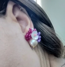 Load image into Gallery viewer, Sterling Silver 92.5 Natural Pearl Shell Studs - Enumu