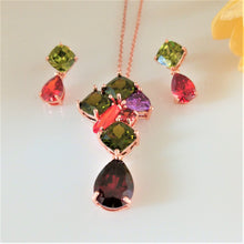 Load image into Gallery viewer, Multi Color Pendant Earrings Set