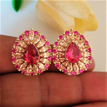 Load image into Gallery viewer, Ruby &amp; Citrine Studs