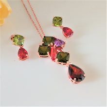 Load image into Gallery viewer, Multi Color Pendant Earrings Set