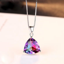Load image into Gallery viewer, Sterling Silver Rainbow Fire Mystic Topaz Necklace - Enumu