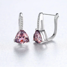 Load image into Gallery viewer, Sterling Silver Smoky Quartz Hoops - Enumu