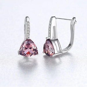 Sterling Silver Smoky Quartz Hoops - Enumu