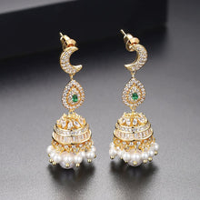 Load image into Gallery viewer, Long Dangle Festive CZ Jhumki / Jhumka - Enumu