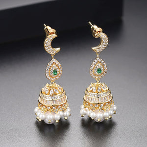 Long Dangle Festive CZ Jhumki / Jhumka - Enumu