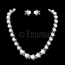 Load image into Gallery viewer, Single Line Pearl Necklace Set - Enumu
